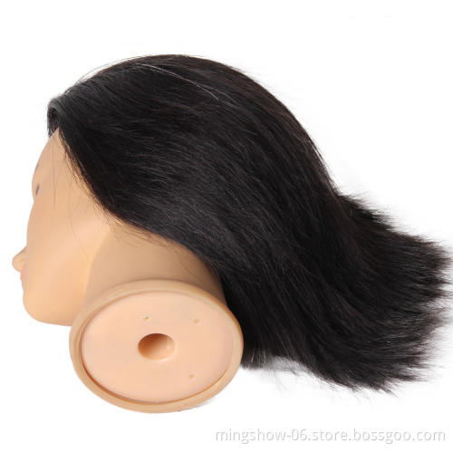Wholesale price unprocessed human hair male training head for beauty Hair salon